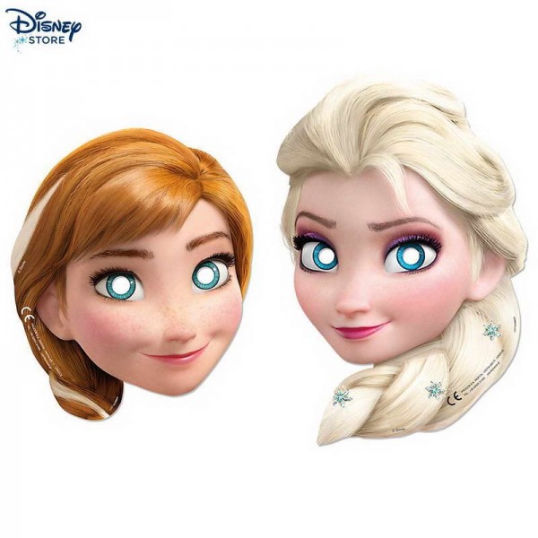 Official Site Disney} Maschere Anna ed Elsa, Frozen Il Regno di Ghiaccio a  Metà Prezzo